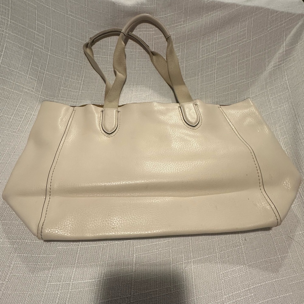 Coach Cream Leather Tote Bag